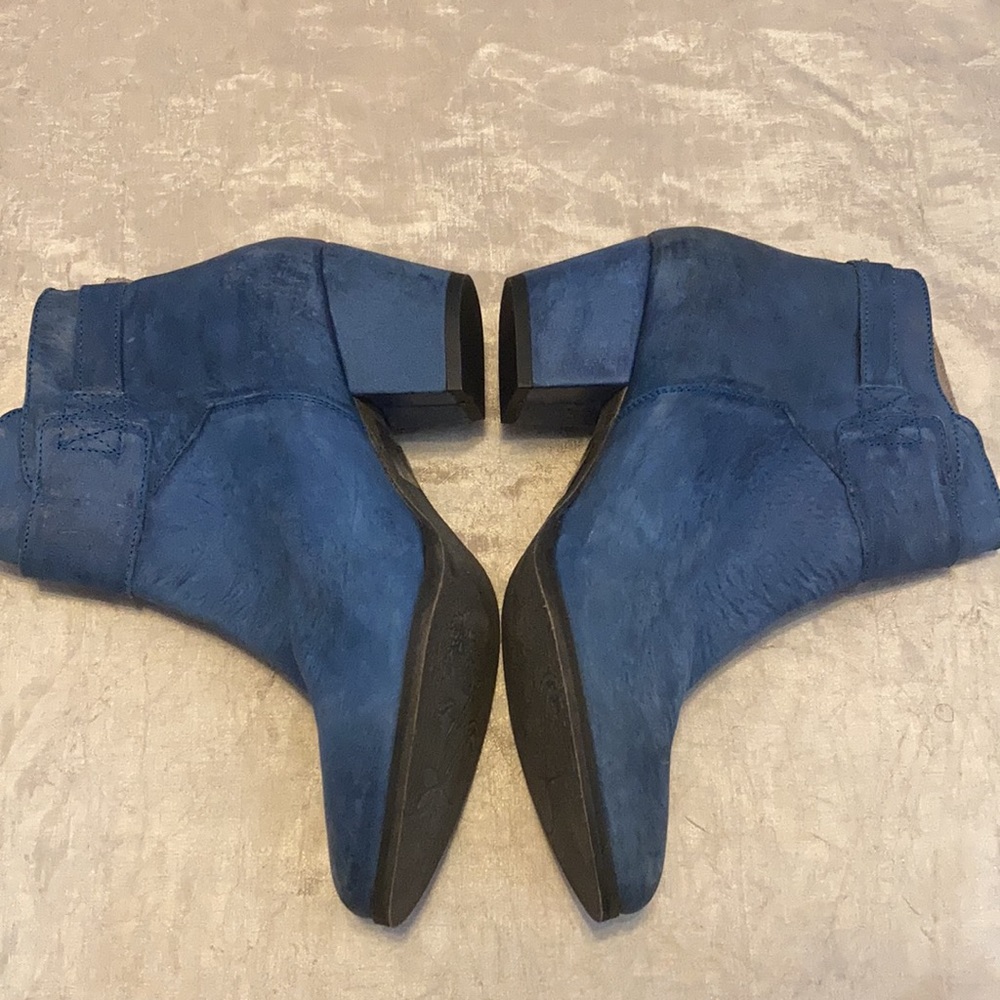 Free People Belleville Blue Leather Booties - Picture 3 of 6